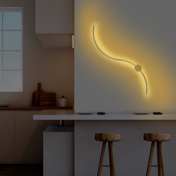 Opviq Lámpara de pared dorada de 90 cm